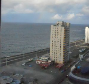 Malecón visto da janela do hotel