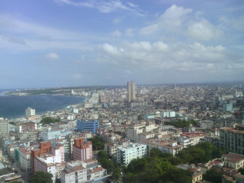 Vista do alto do hotel Habana Libre